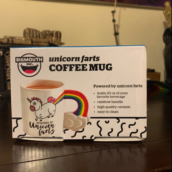 Unicorn Mug, Ceramic Mug, Rainbow Mug, Big Mouth Mug, Big Coffee Mug, 20oz mug - Picture 2 of 6